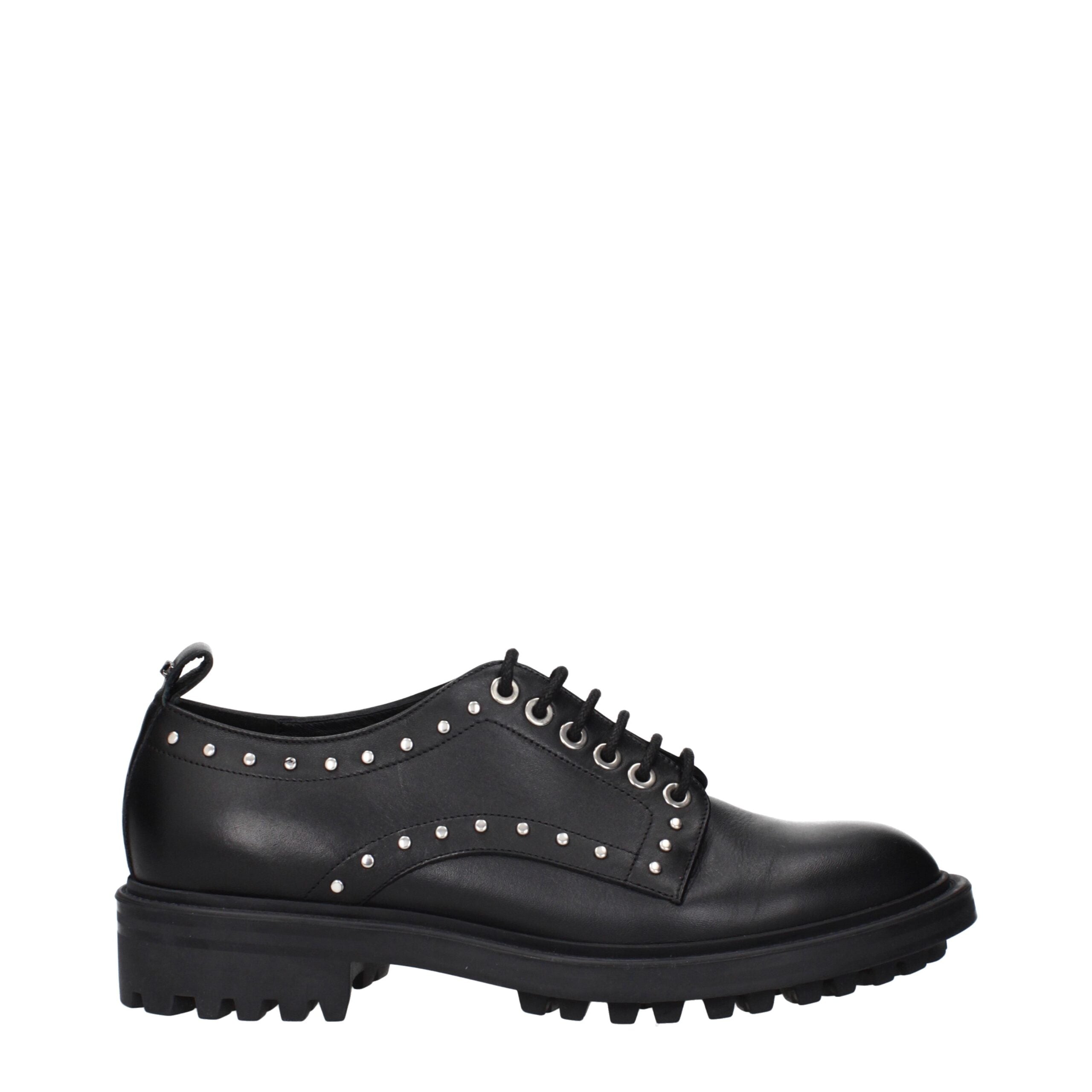 Black Leather Oxfords And Derbies