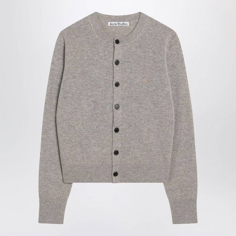 Acne Studios Grey melange yak wool cardigan