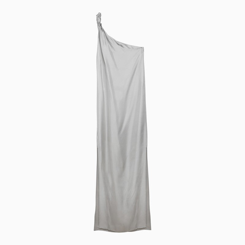 Loulou Studio Adela silver grey silk long dress