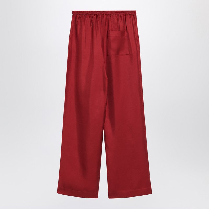 Loulou Studio Wide red trousers in silk
