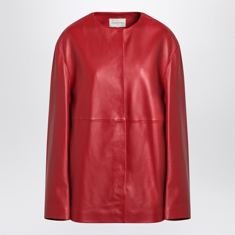 Loulou Studio Red Atalia leather jacket