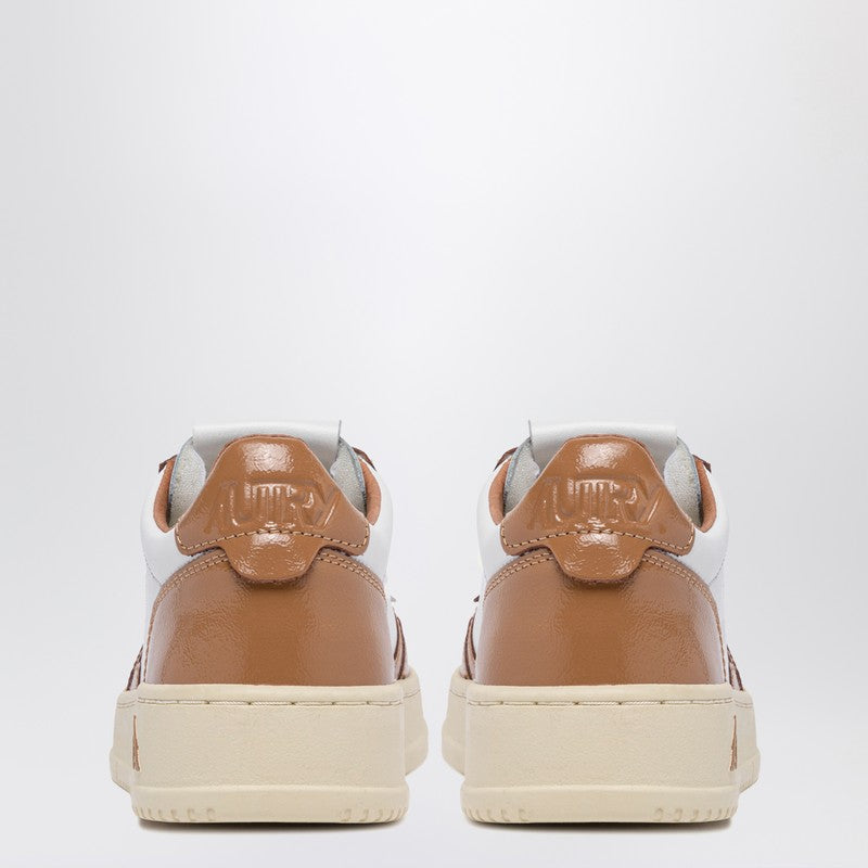 AUTRY White/brown Medalist sneakers