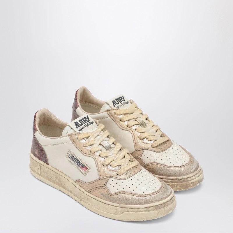 AUTRY Platinum/purple Medalist Low Super Vintage sneakers