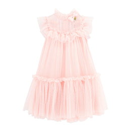 Andrea Spotted Tulle Dress Pale Pink