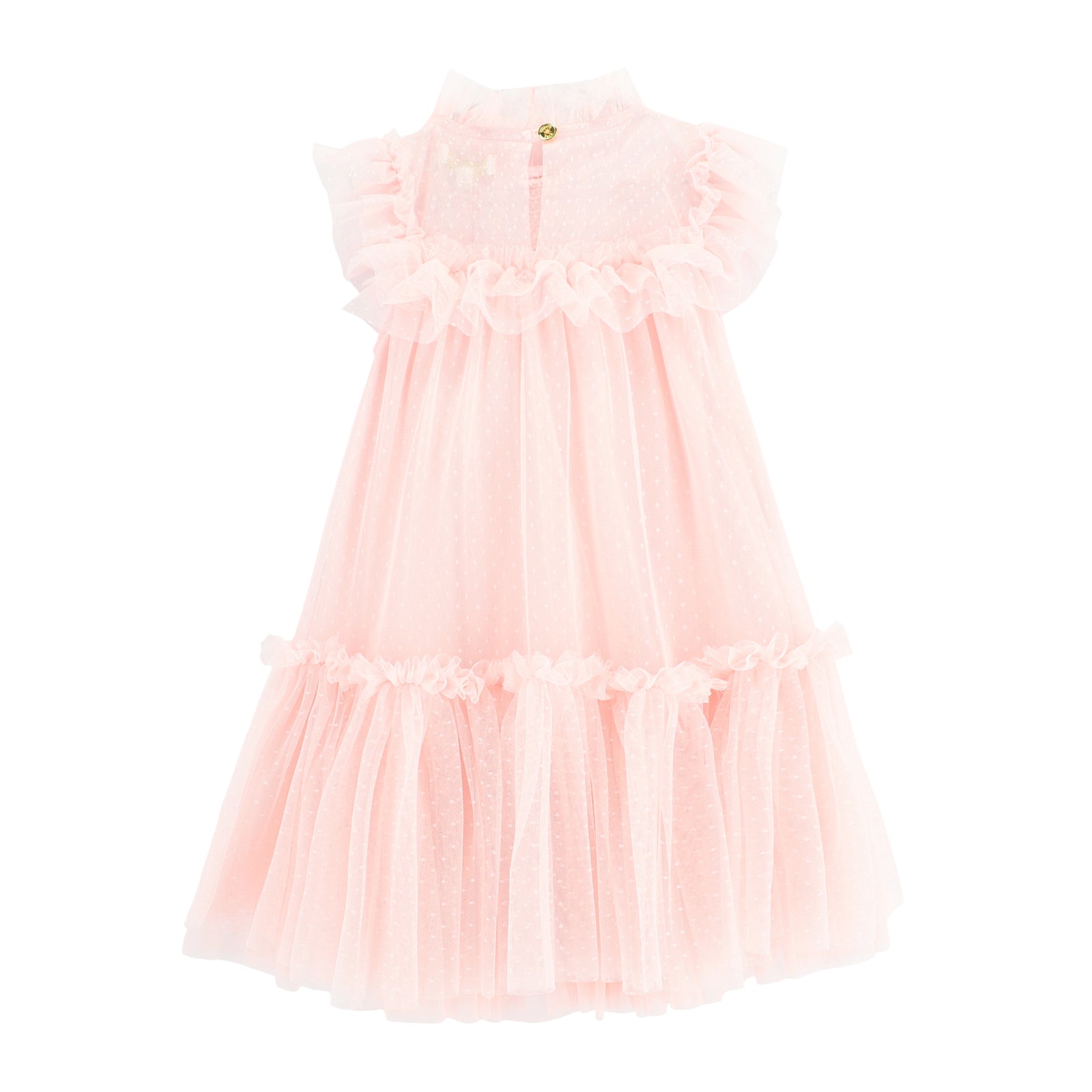 Andrea Spotted Tulle Dress Pale Pink