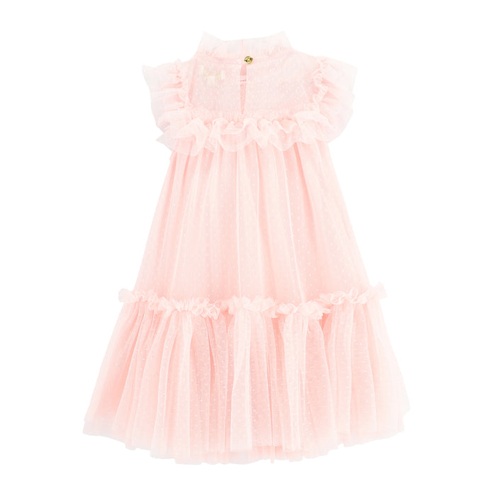 Andrea Spotted Tulle Dress Pale Pink