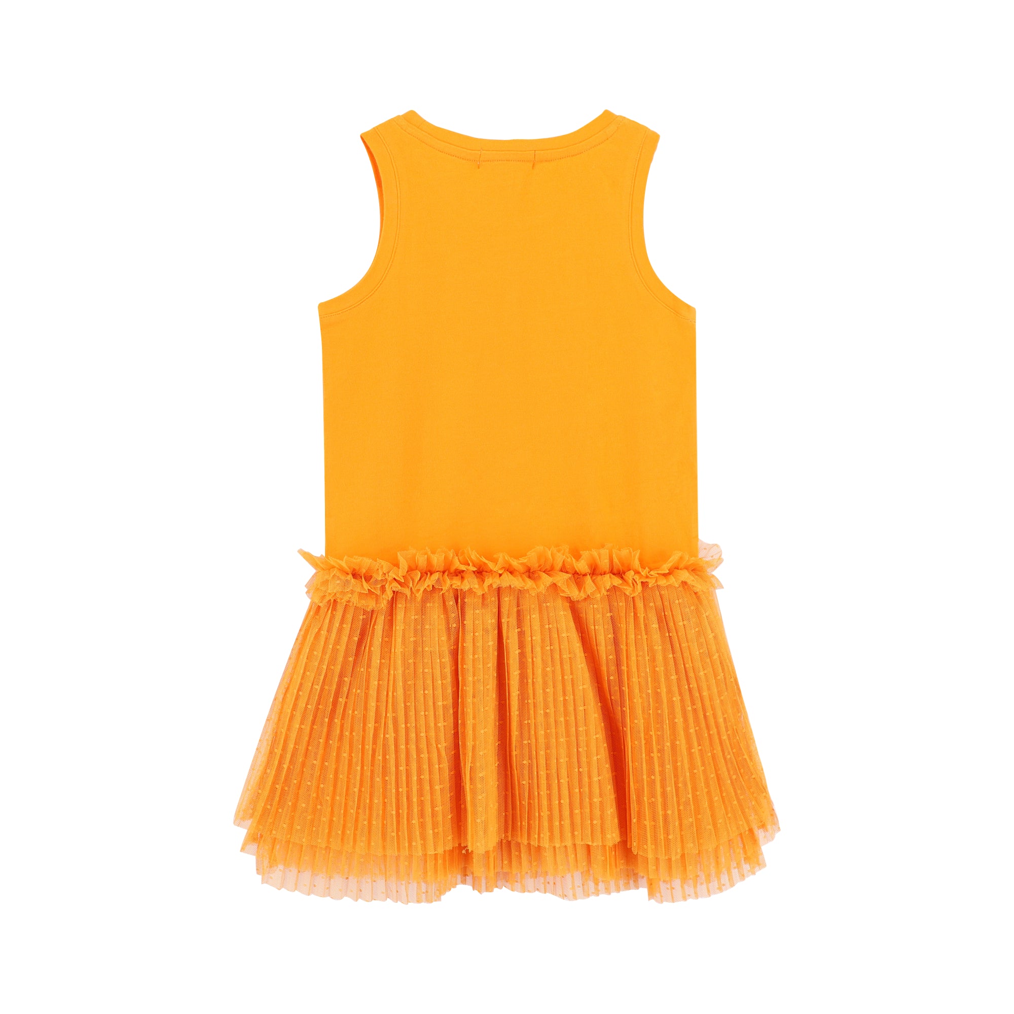 Austin Crystal Bow Tulle Dress Orange