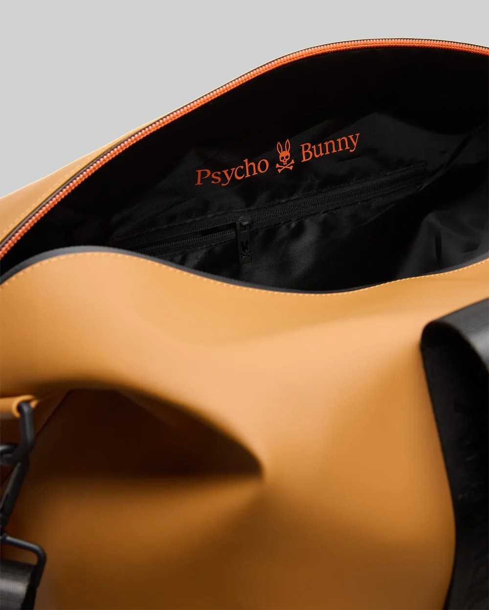 Psycho Bunny Men Duffle Bag in Tan Color