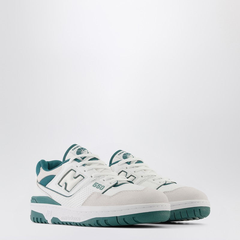 New Balance Low 550 white/green trainer