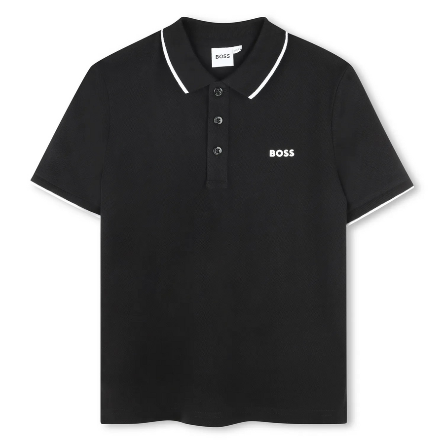 SHORT SLEEVE POLO BOSS BLACK