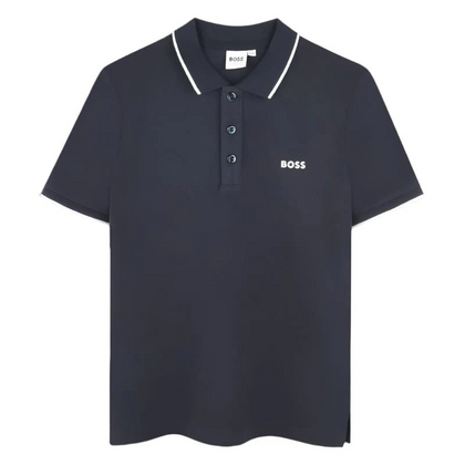 SHORT SLEEVE POLO NAVY BOSS