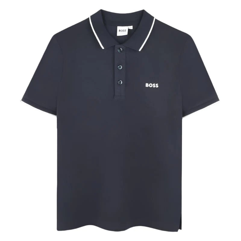 SHORT SLEEVE POLO NAVY BOSS
