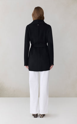 BRIDGETTE-U Double Face Wrap Coat in Wool