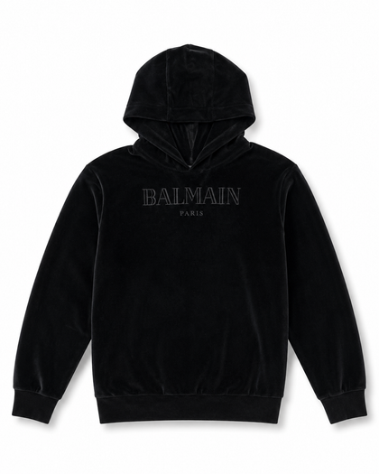 BALMAIN PARIS Embroidered Logo Hoodie