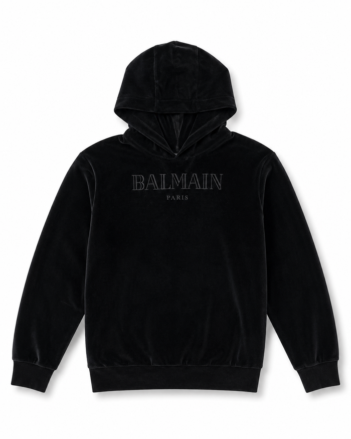 BALMAIN PARIS Embroidered Logo Hoodie