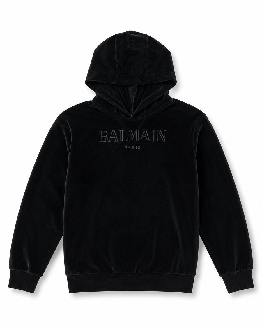 BALMAIN PARIS Embroidered Logo Hoodie