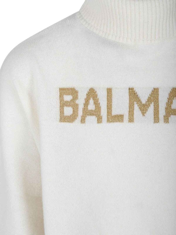 Balmain Kids Wool-blend Turtleneck Sweater
