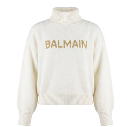 Balmain Kids Wool-blend Turtleneck Sweater