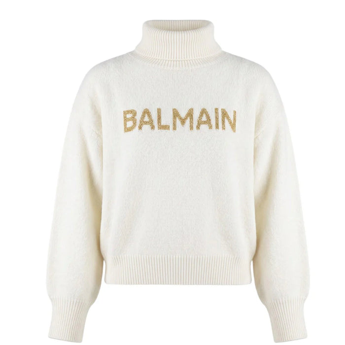 Balmain Kids Wool-blend Turtleneck Sweater