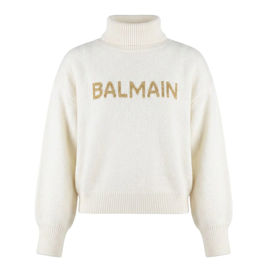 Balmain Kids Wool-blend Turtleneck Sweater