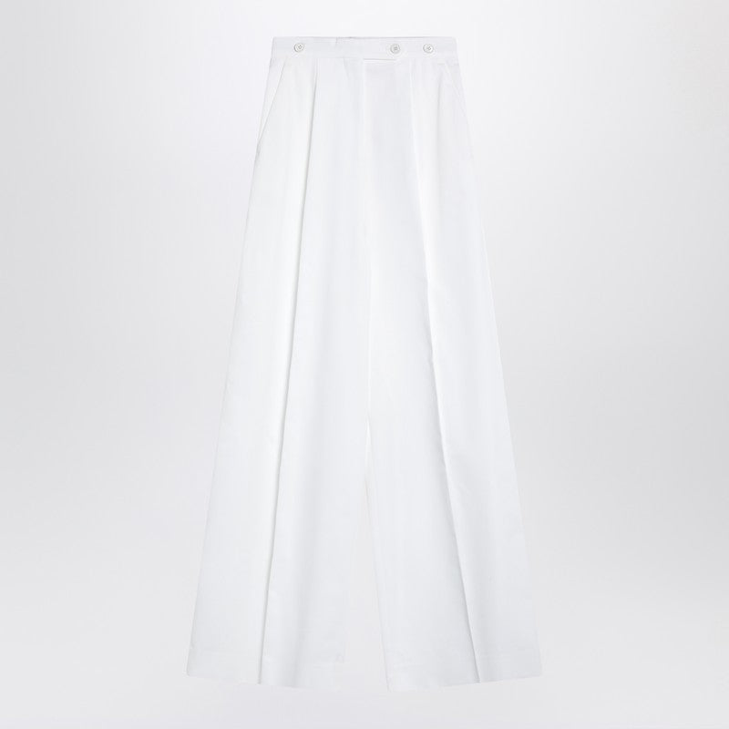Givenchy White pleated cotton trousers