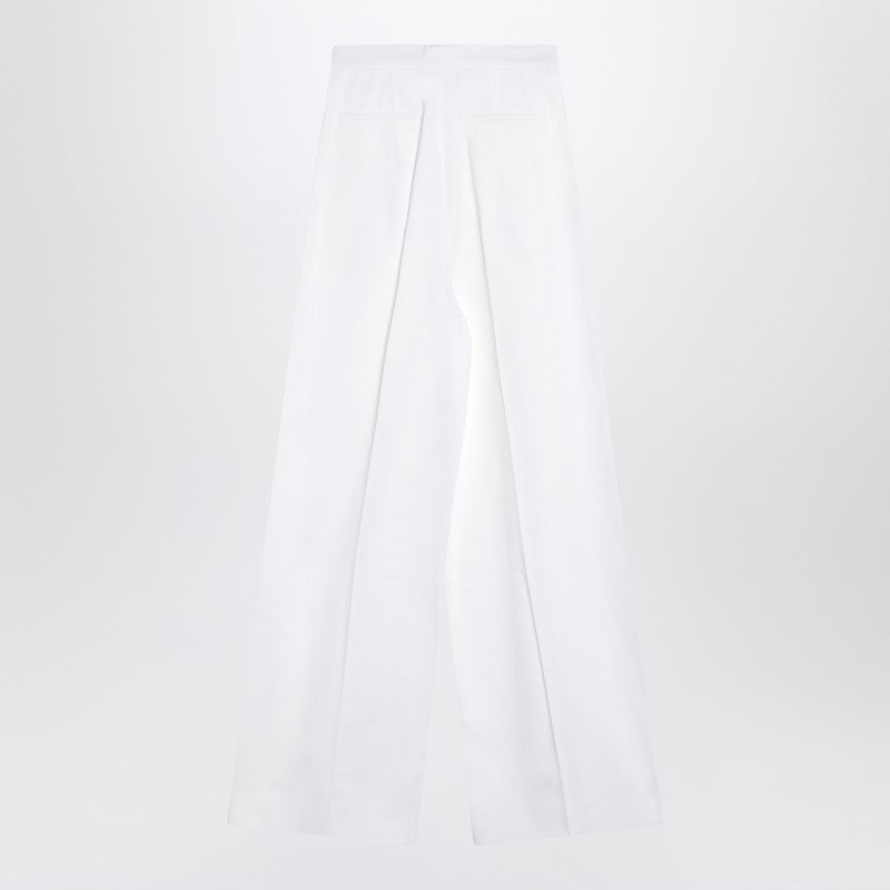 Givenchy White pleated cotton trousers