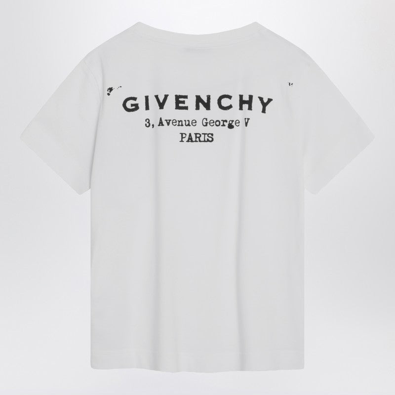 Givenchy White cotton T-shirt with logo