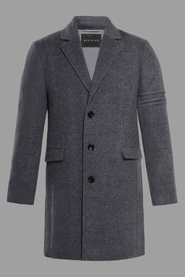 BABY ALPACA NOTCHED LAPEL OVERCOAT