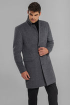 BABY ALPACA NOTCHED LAPEL OVERCOAT