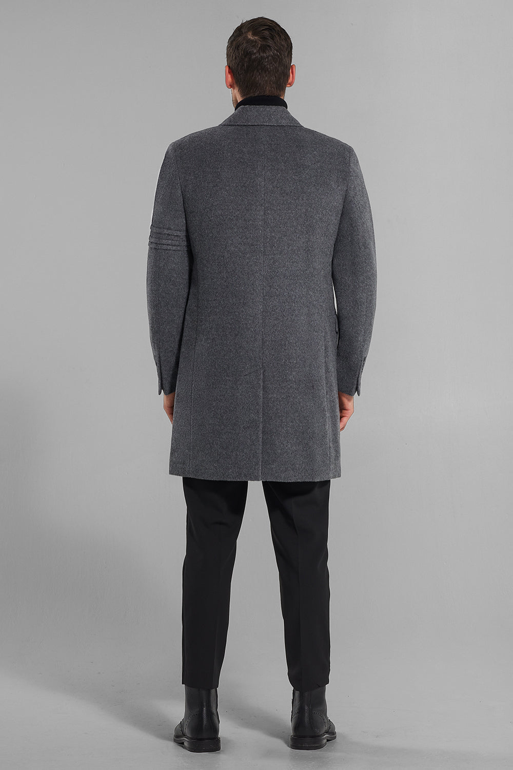 BABY ALPACA NOTCHED LAPEL OVERCOAT
