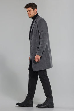BABY ALPACA NOTCHED LAPEL OVERCOAT