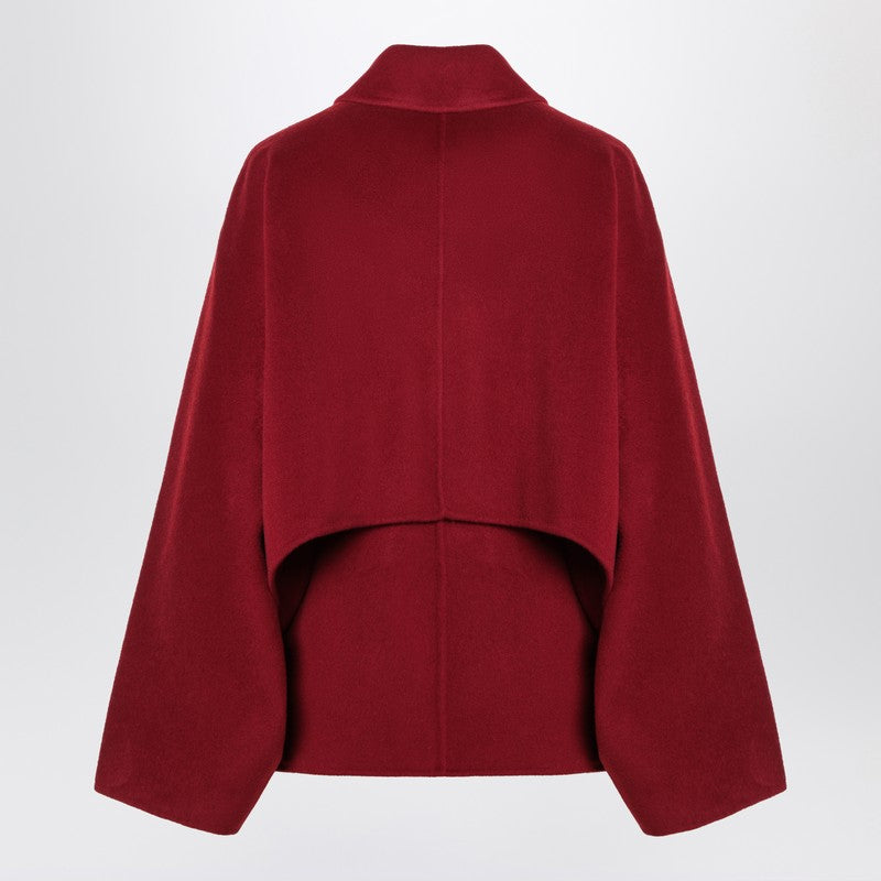 Loulou Studio Camila jacket in burgundy wool