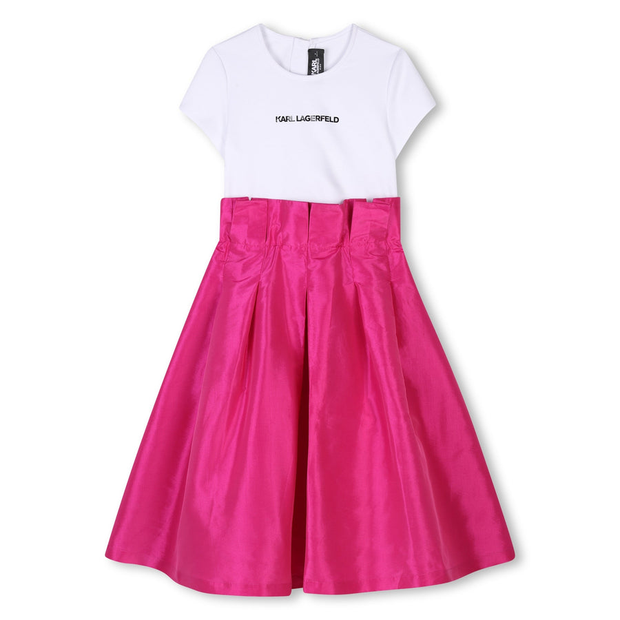 CEREMONY DRESS PINK, WHITE