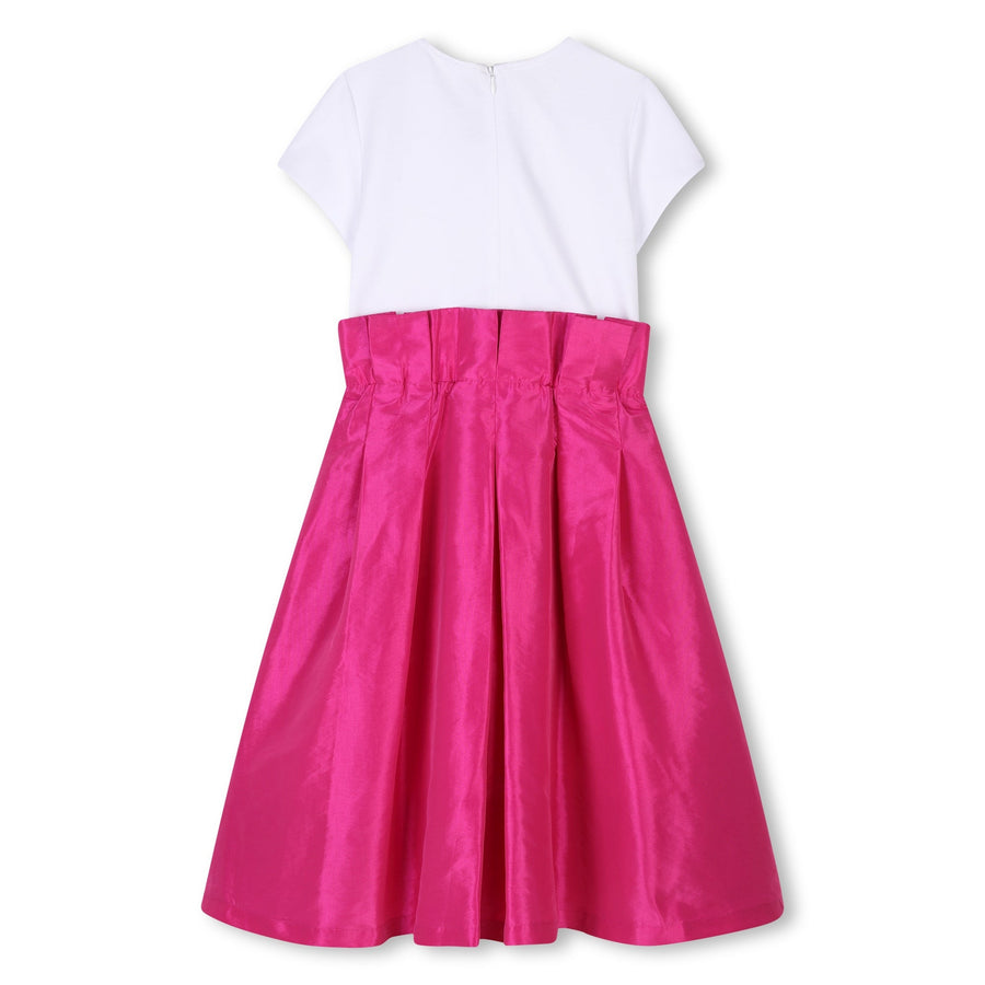 CEREMONY DRESS PINK, WHITE