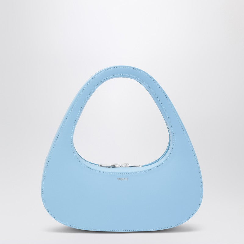 Coperni Micro Baguette Swipe Bag light blue leather
