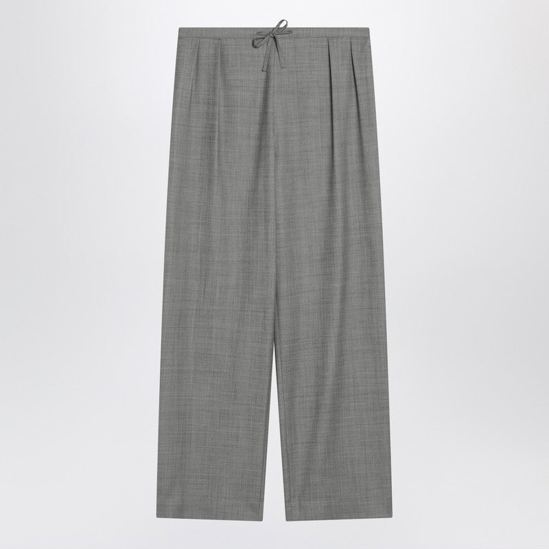 Loulou Studio Gray wide pants with drawstring