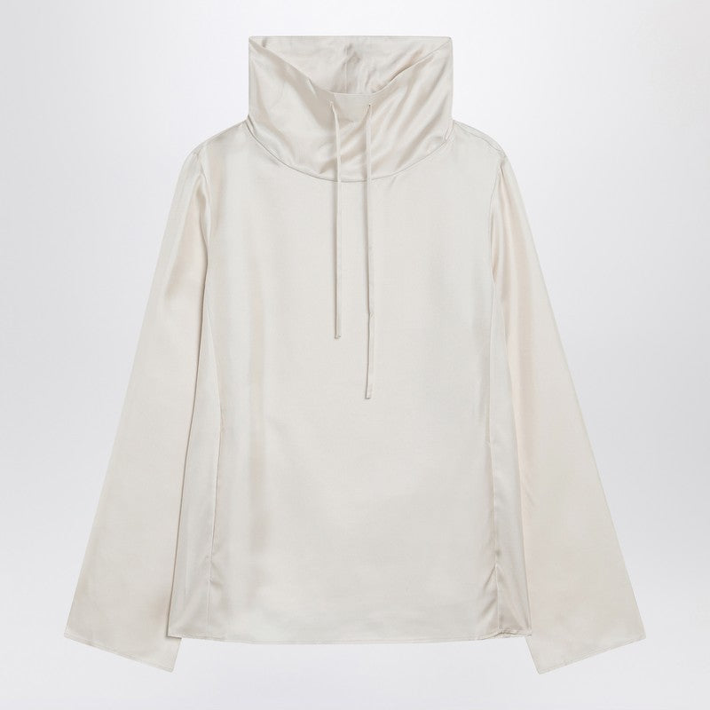 Loulou Studio Ivory Cyna silk blouse