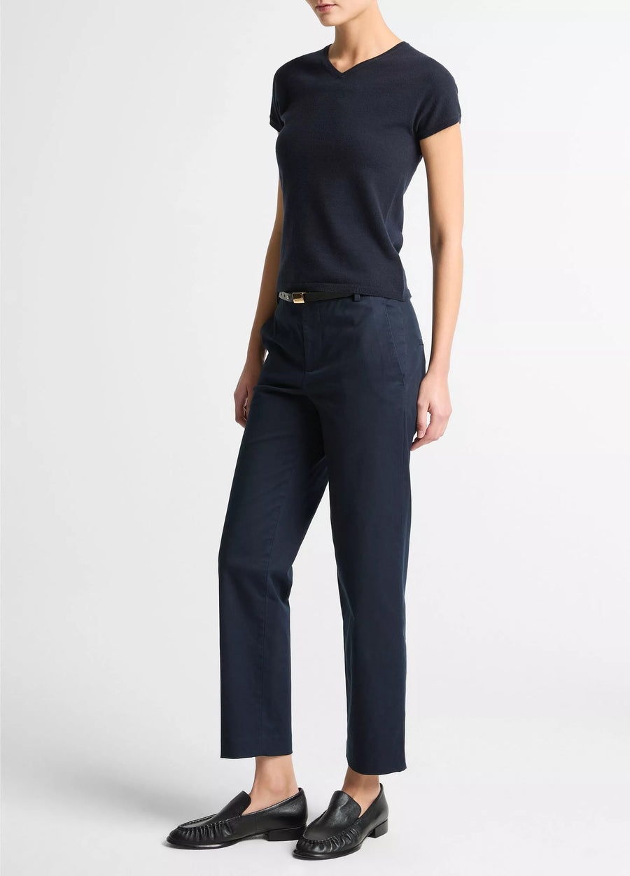 Avery Mid-Rise Italian Stretch-Cotton Chino Pant