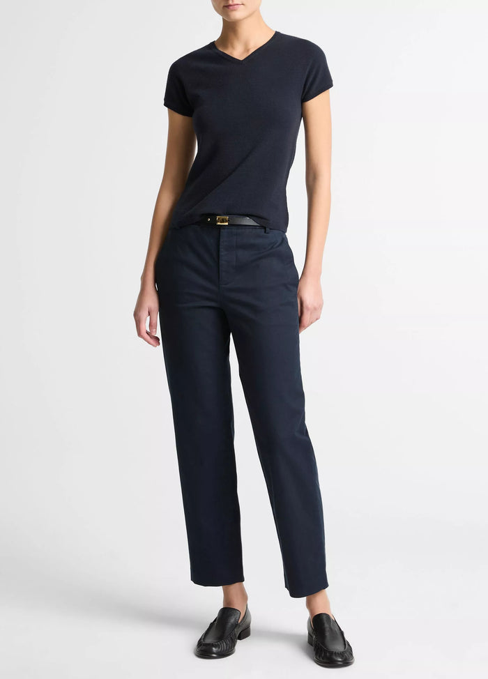 Avery Mid-Rise Italian Stretch-Cotton Chino Pant