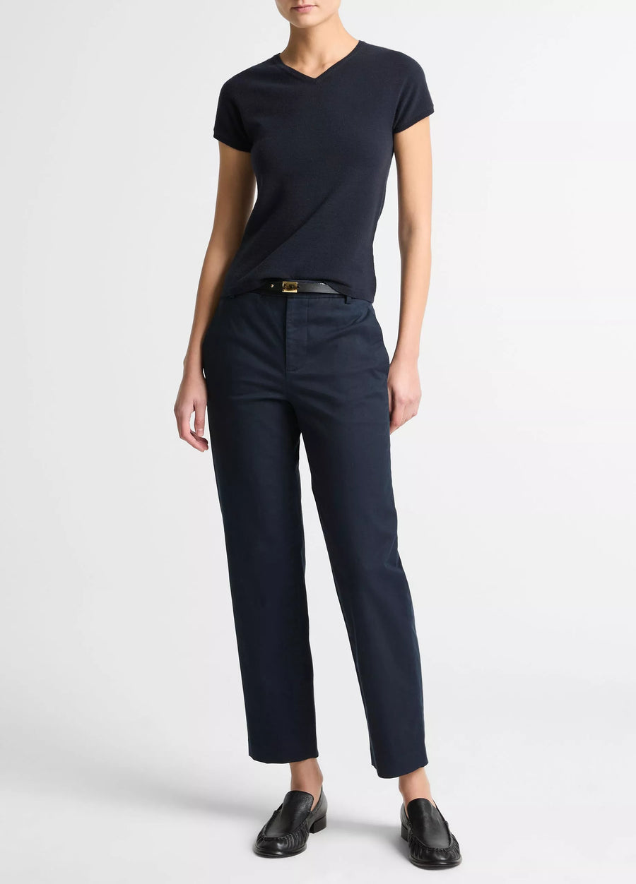 Avery Mid-Rise Italian Stretch-Cotton Chino Pant