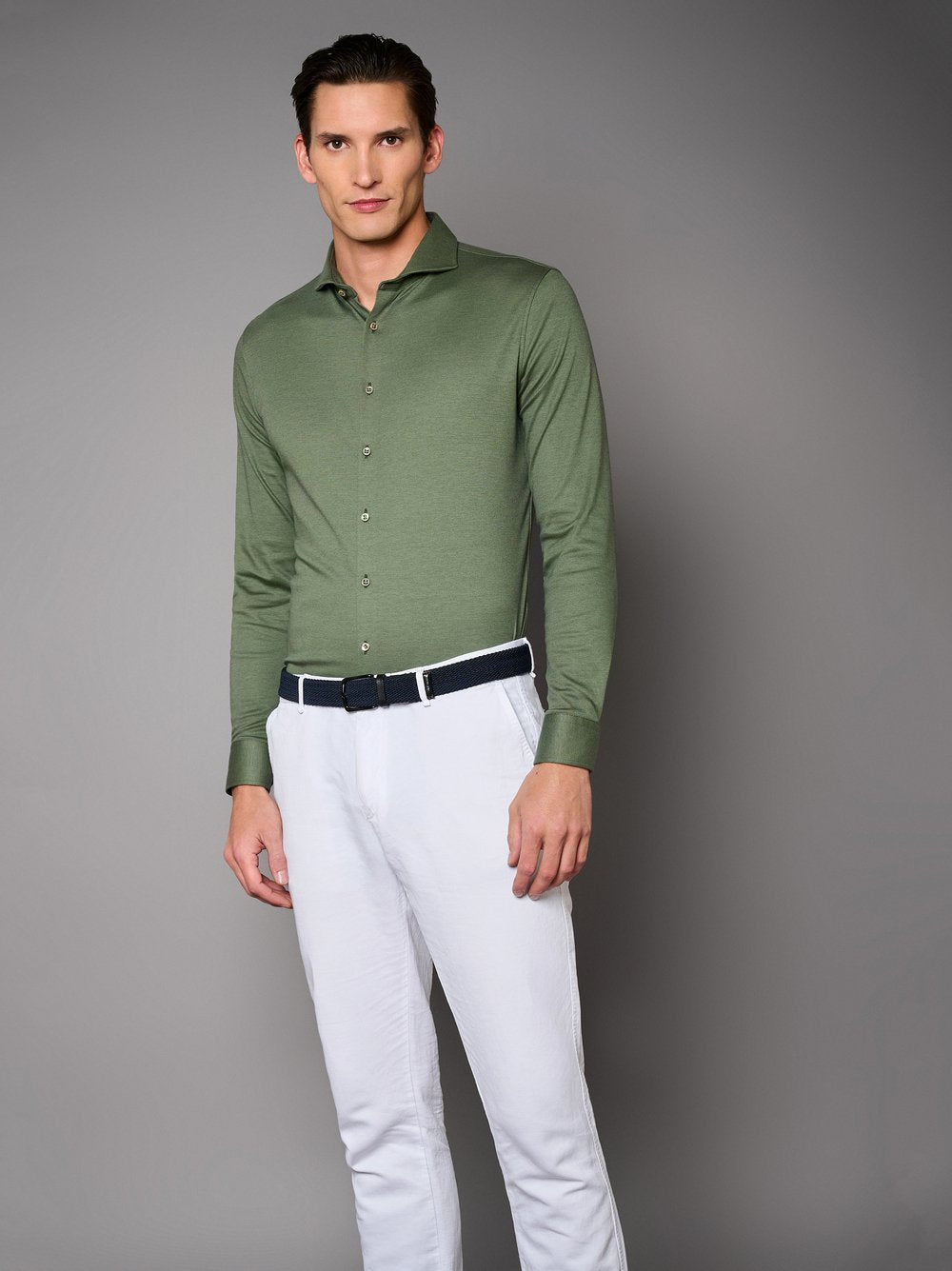 Desoto Luxury Hai Pique Long Sleeve Shirt