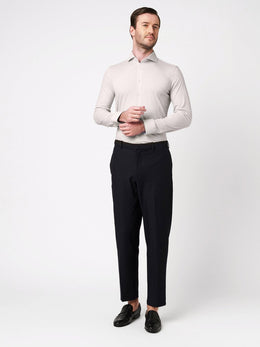 Desoto Luxury Hai Herringbone Print Long Sleeve Shirt