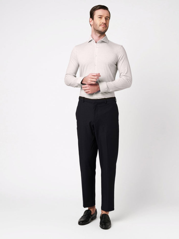 Desoto Luxury Hai Herringbone Print Long Sleeve Shirt