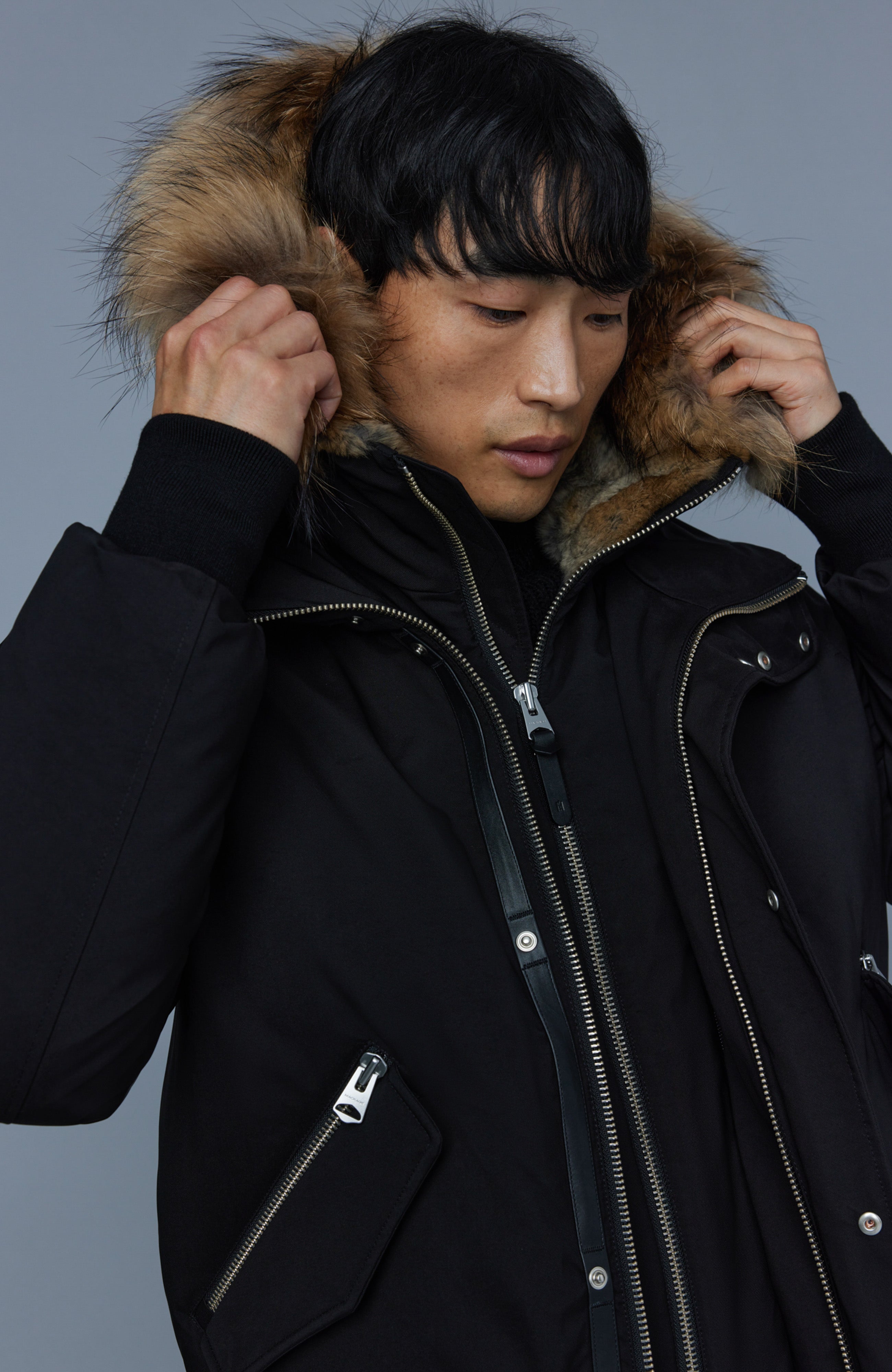 DIXON 2-in-1 Nordic Tech down bomber with natural fur