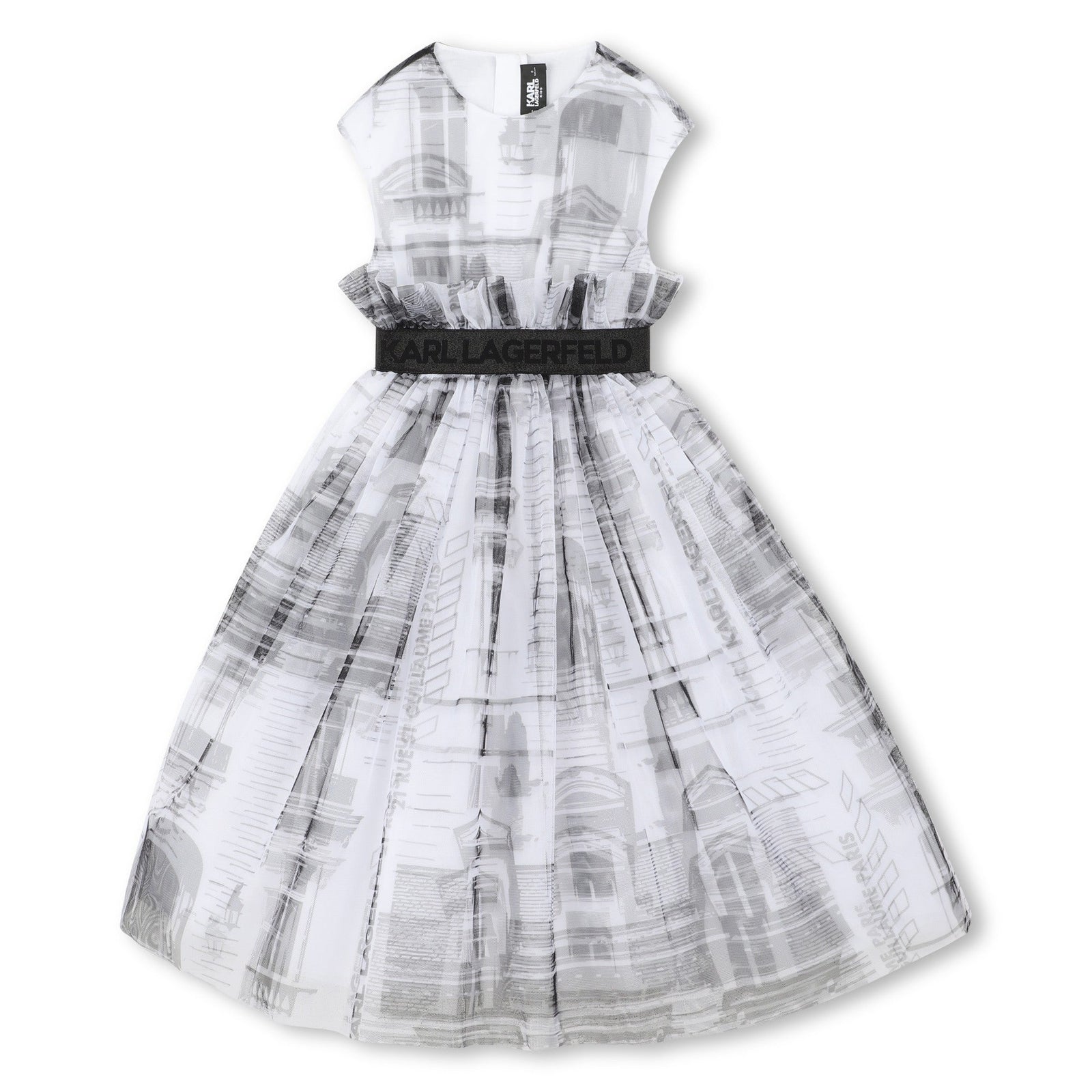 DRESS WHITE, BLACK