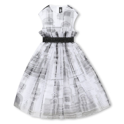 DRESS WHITE, BLACK