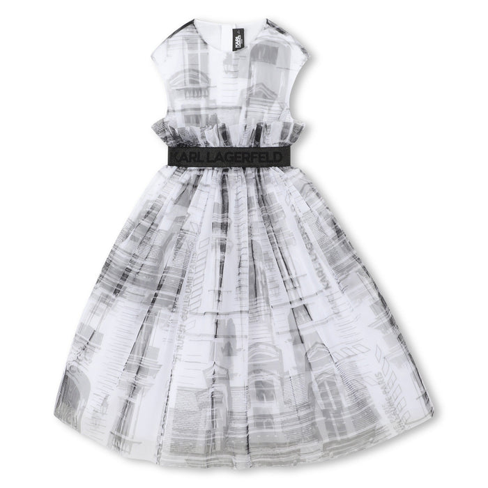 DRESS WHITE, BLACK