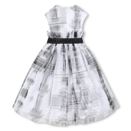 DRESS WHITE, BLACK