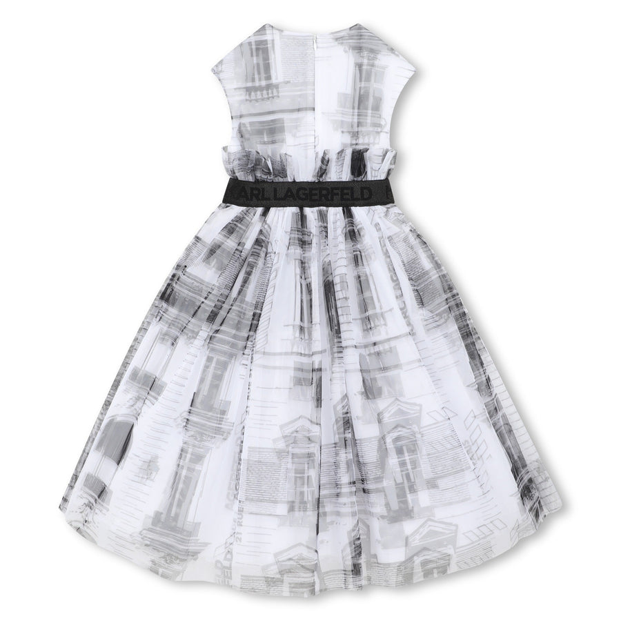 DRESS WHITE, BLACK