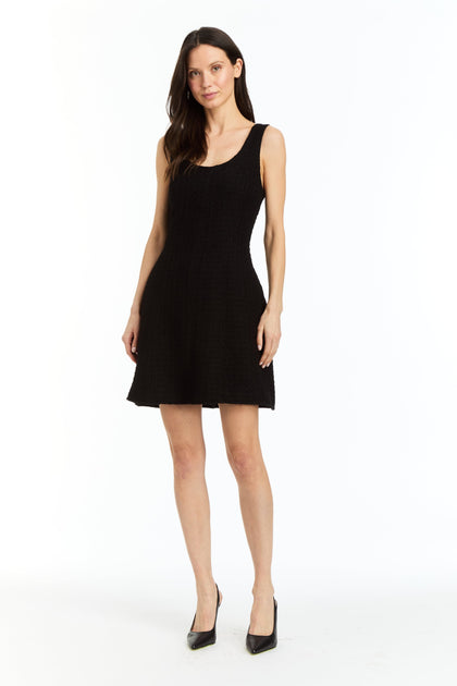 Drew Athena Black Lightweight Tweed Dress